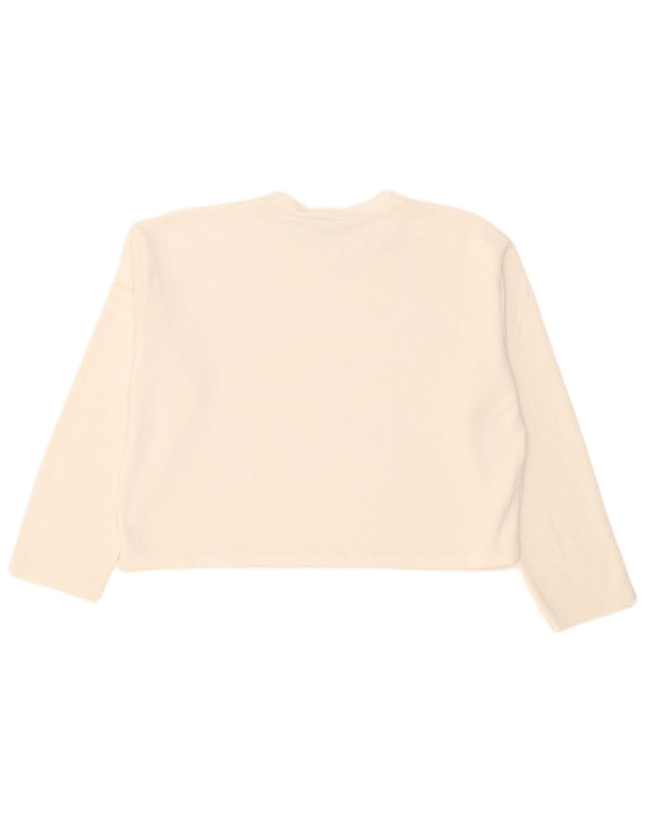 Top supradimensionat pentru femei Zara cu mânecă lungă UK 14 Medium White