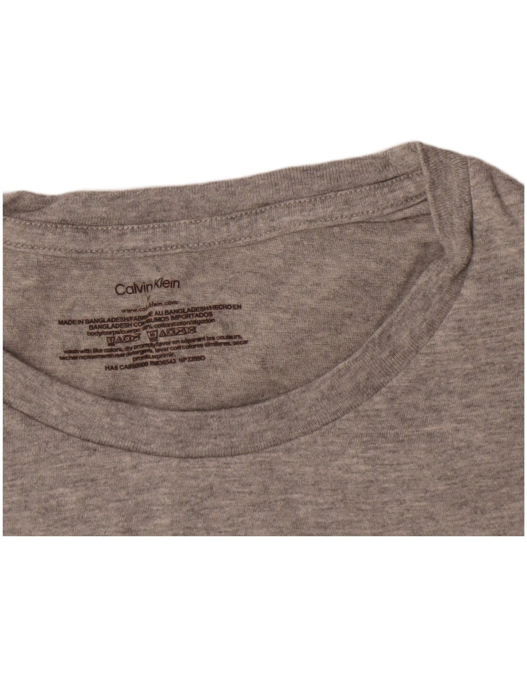 Tricou Calvin Klein pentru bărbați Top din bumbac gri mediu