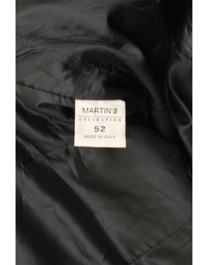 Palton din piele pentru bărbați MARTIN'S IT 52 XL din piele neagră