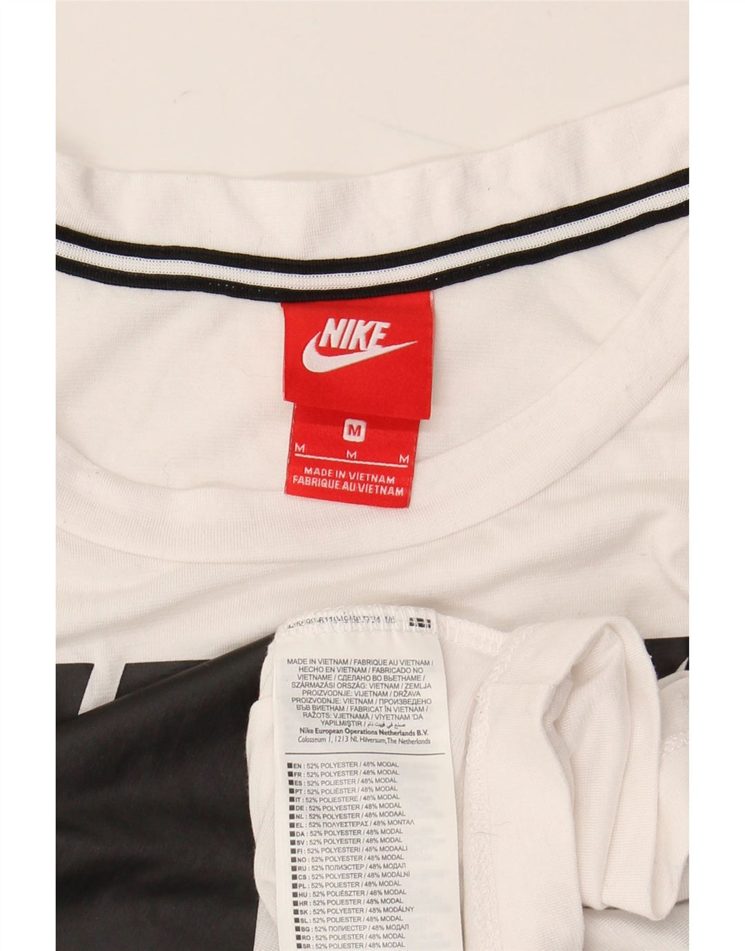 Top cu vestă NIKE Crop Graphic pentru femei UK 14 Poliester alb mediu