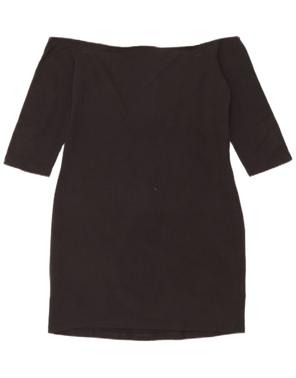 Rochie Adidas pentru femei cu mâneci 3/4 cu umăr dezactivat UK 18 XL, bumbac, negru
