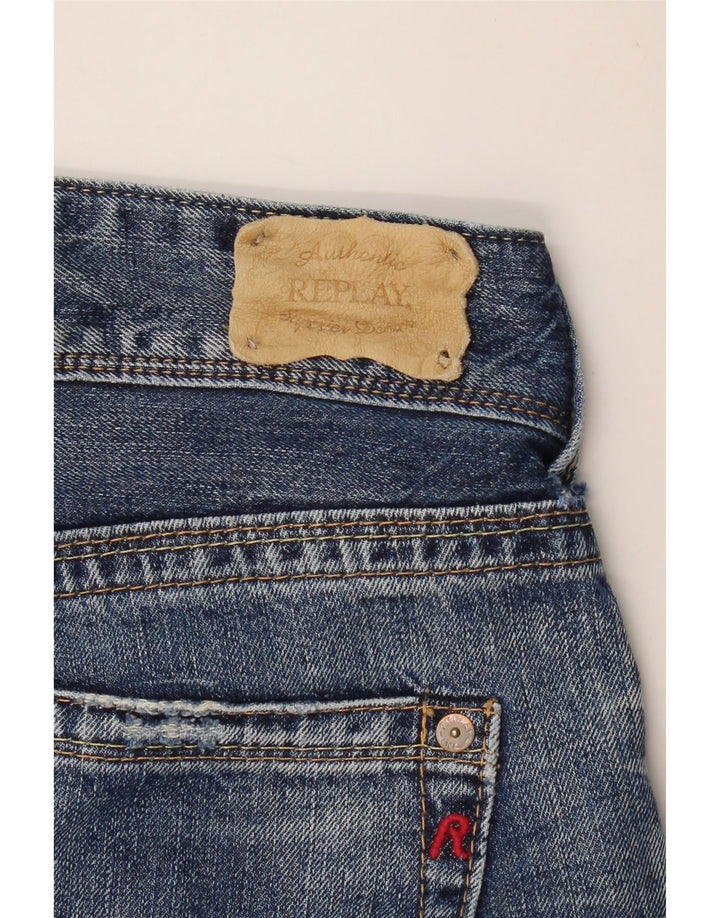 REPLAY Blugi damă cu picioare largi W32 L31 albastru