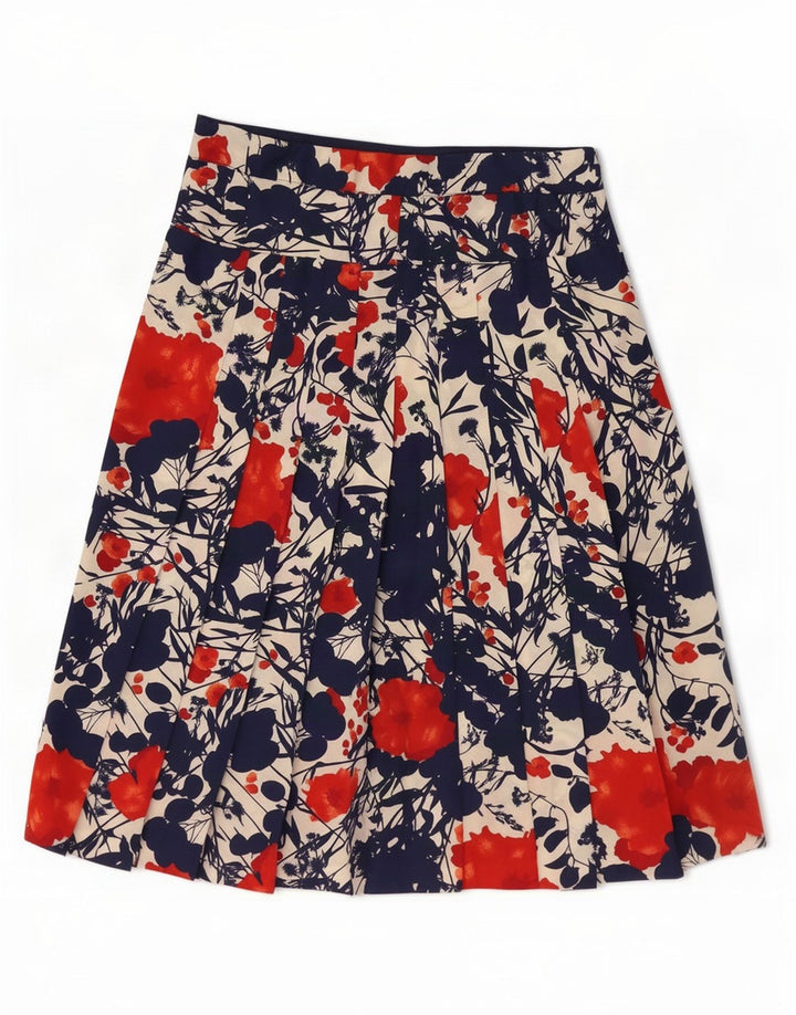 Fusta Plisată Vintage Femei Medium W30 Multicolor Floral
