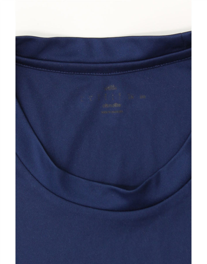 Tricou pentru bărbați ADIDAS Climalite Top mare din poliester bleumarin
