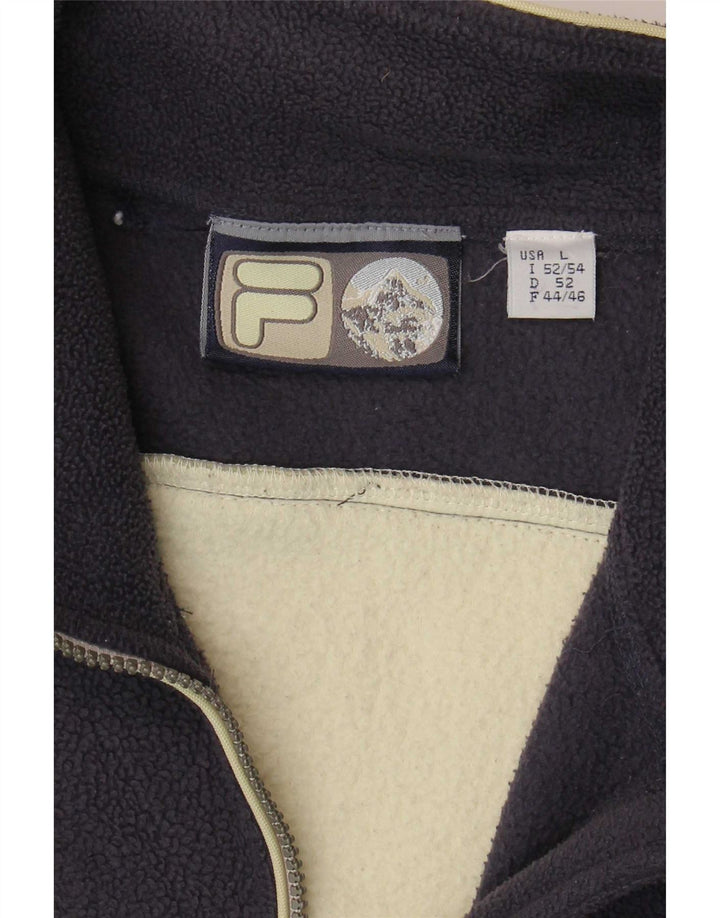 Jachetă fleece pentru bărbați Fila IT 52/54, mare, bleumarin, color block