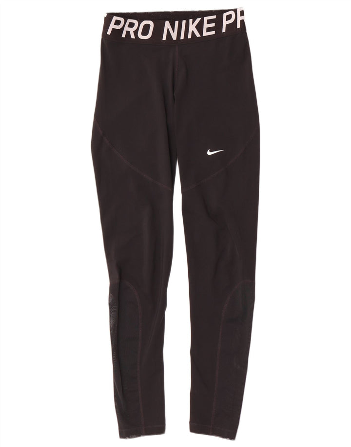 Leggings Nike Dri Fit Graphic pentru femei UK 14 Medium Black