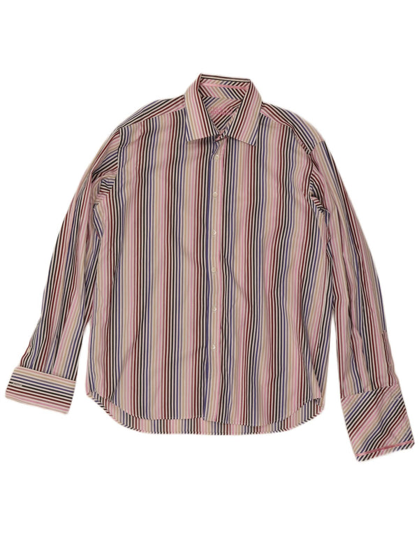 Cămașă formală pentru bărbați Ted Baker, mărimea 17 1/2 XL, bumbac cu dungi multicolore