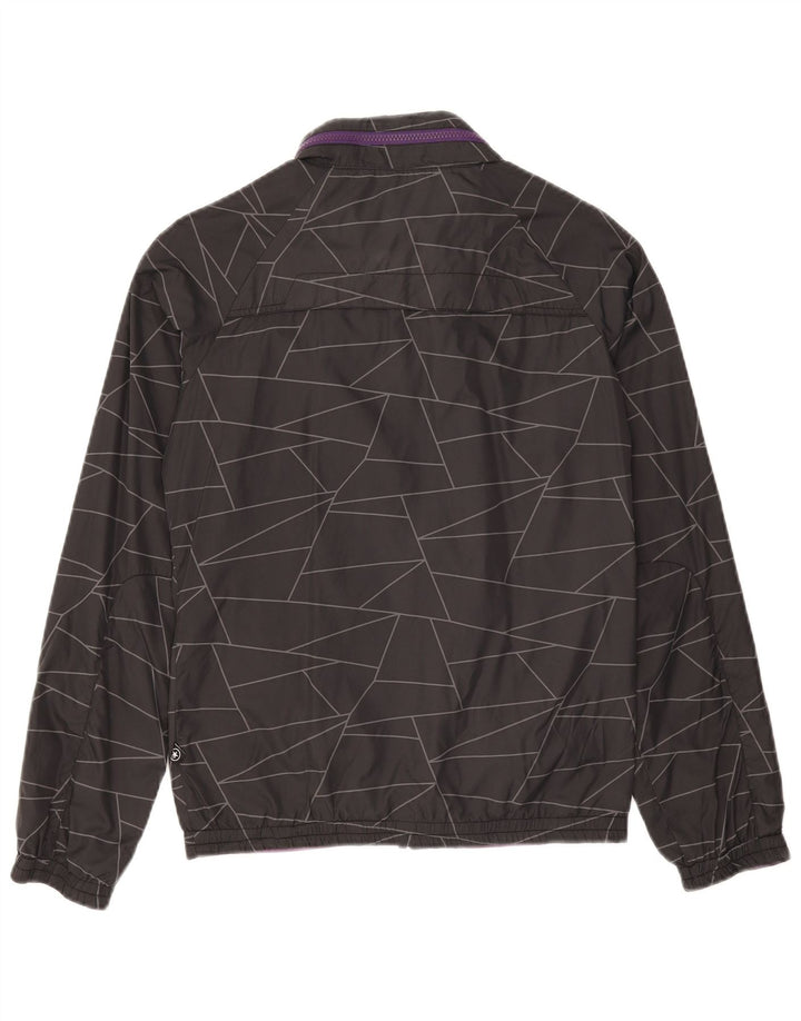 CONVERSE Womens Reversible Jacket UK 14 Medium Black Geometric