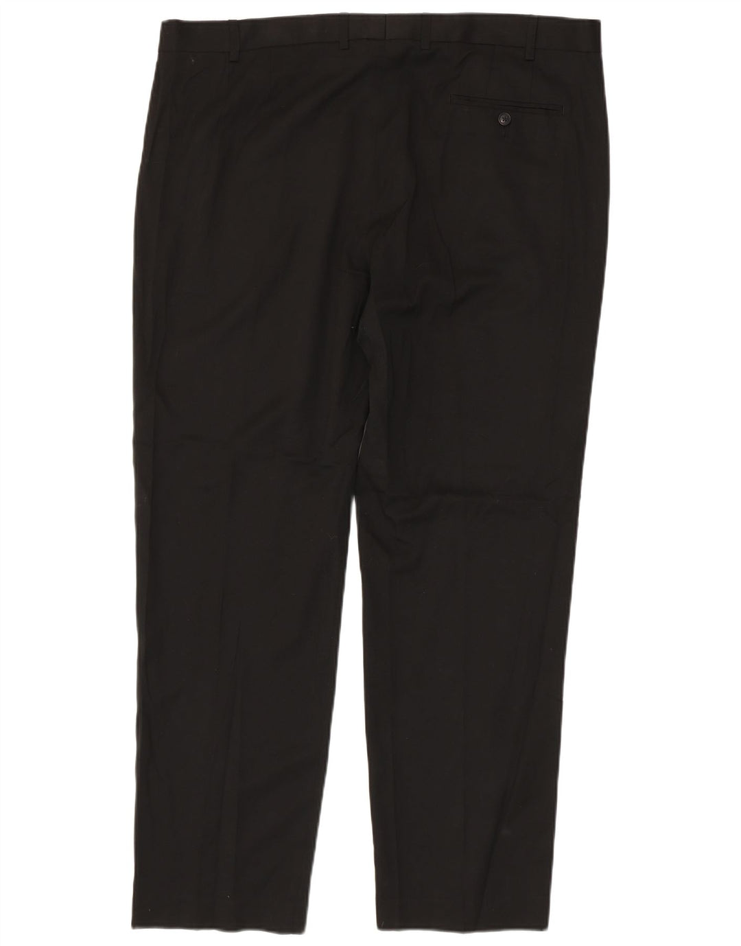 Pantaloni de costum obișnuiți, drepti, pentru bărbați, Marks & Spencer, L42 L33, poliester negru