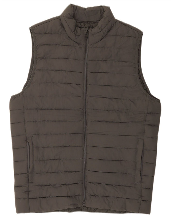 Jack & Jones Gilet căptușit pentru bărbați UK 36 Small Gri Poliester