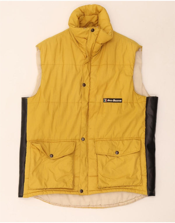 Gilet căptușit pentru bărbați Anzi Besson UK 40 Large Yellow Colorblock