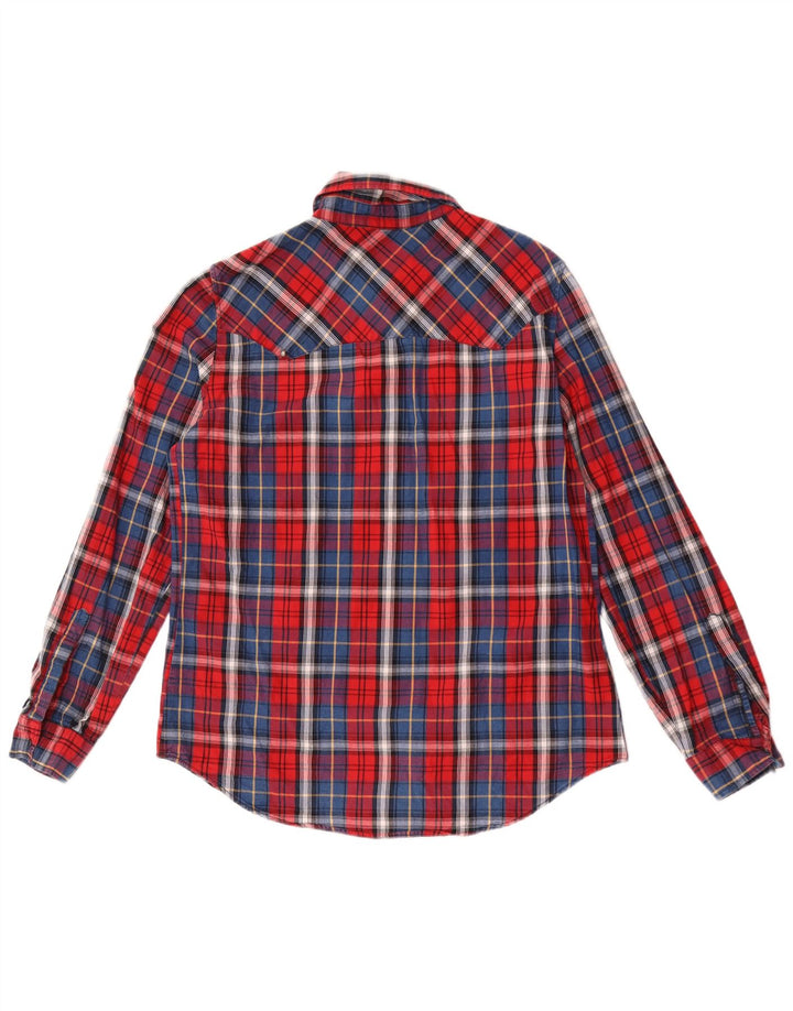 Cămașă de flanel pentru femei Zara UK 14 Medium Red Check