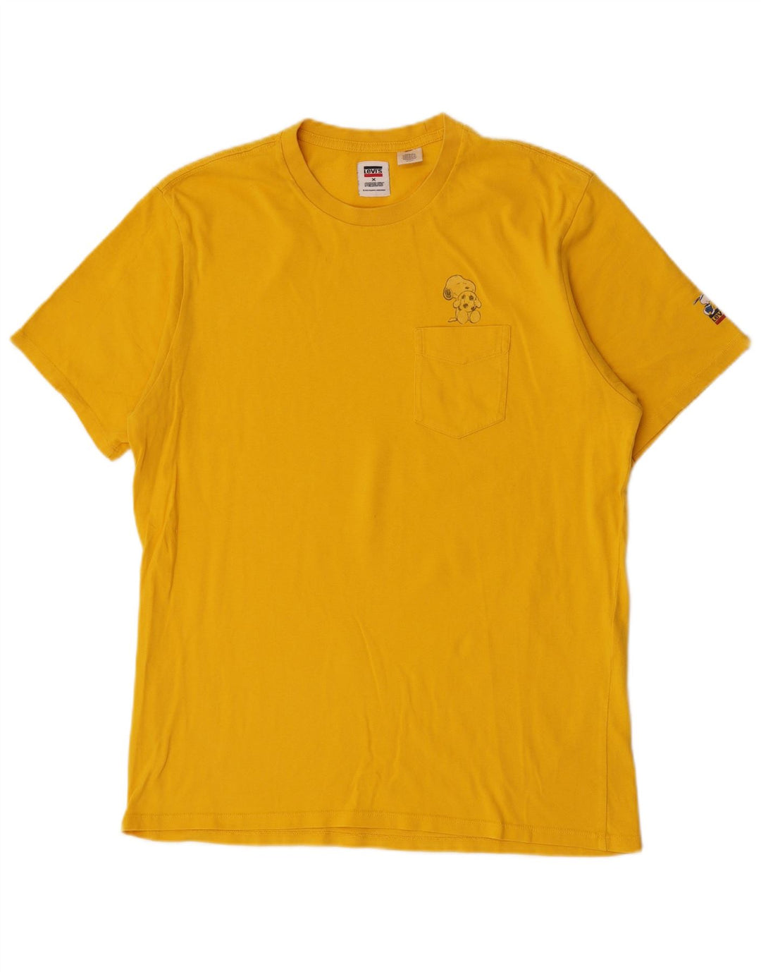 Tricou Levi's Peanuts pentru bărbați Top galben mediu