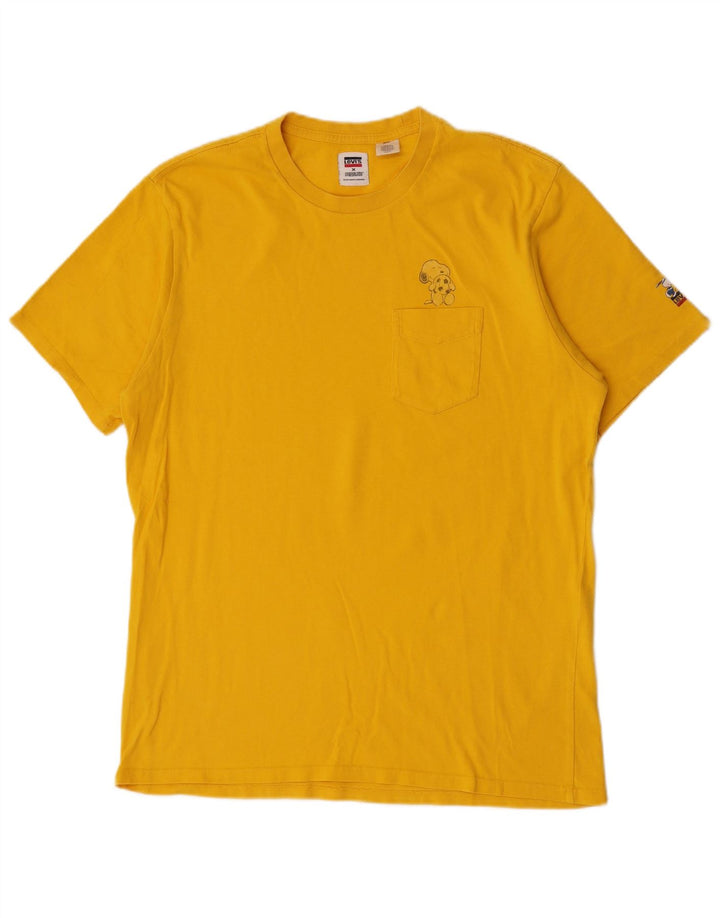 Tricou Levi's Peanuts pentru bărbați Top galben mediu