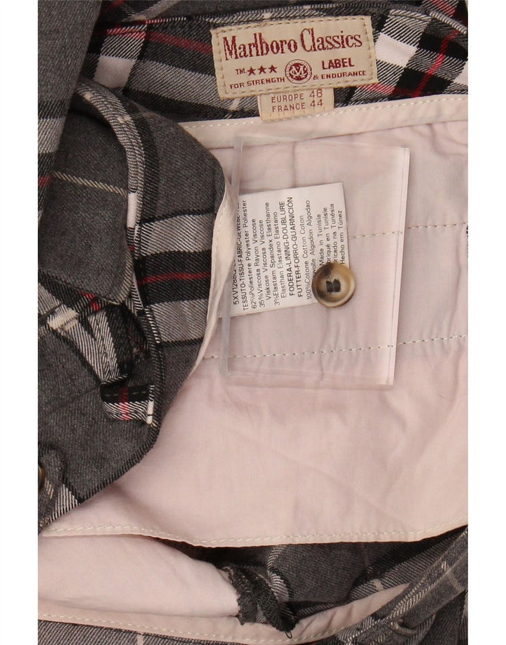 MARLBORO CLASSICS Pantaloni casual drepti pentru femei W34 L27 Gri Check