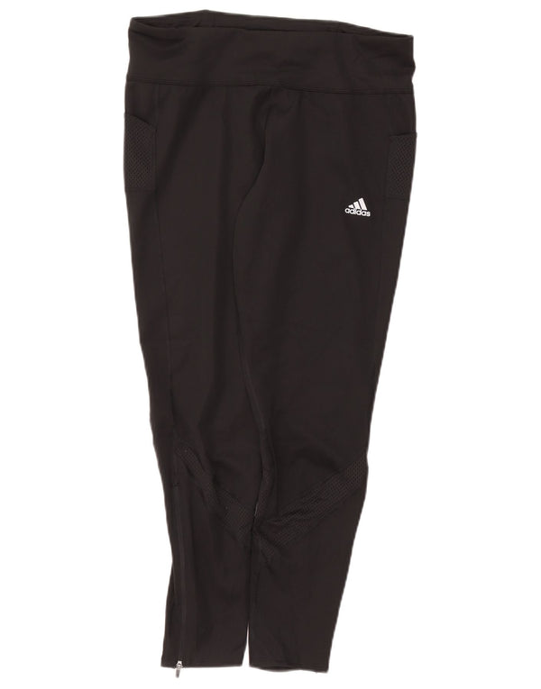 ADIDAS Womens Aeroready Leggings UK 16/18 Large Black Polyester