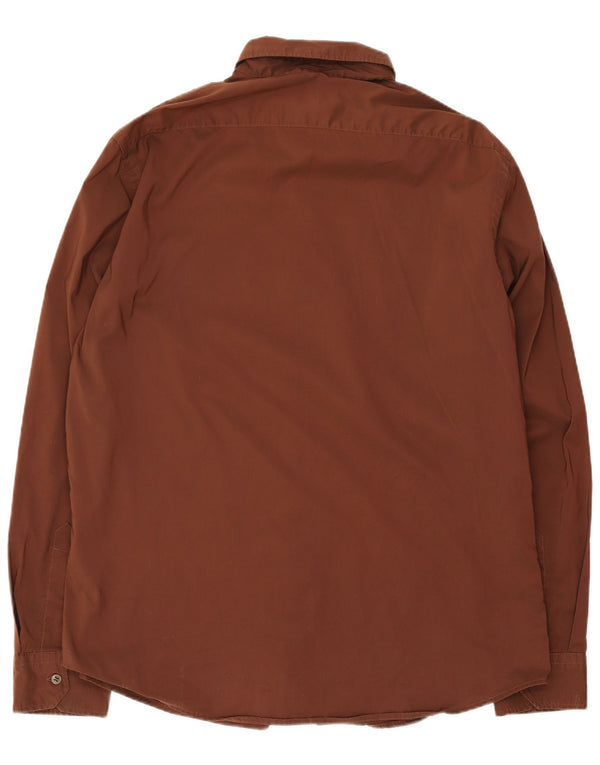 Cămașă Trussardi pentru bărbați XL bumbac maro