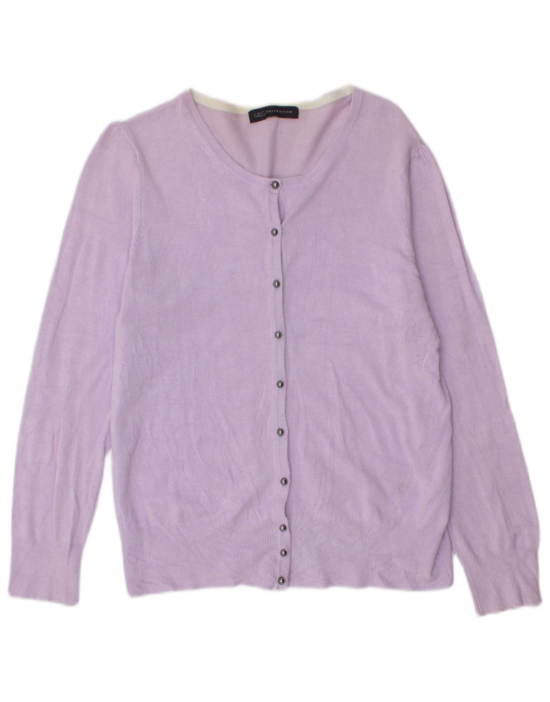 MARKS & SPENCER Pulover cardigan pentru femei UK 14 Viscoză violet mediu