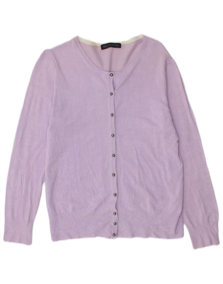 MARKS & SPENCER Pulover cardigan pentru femei UK 14 Viscoză violet mediu