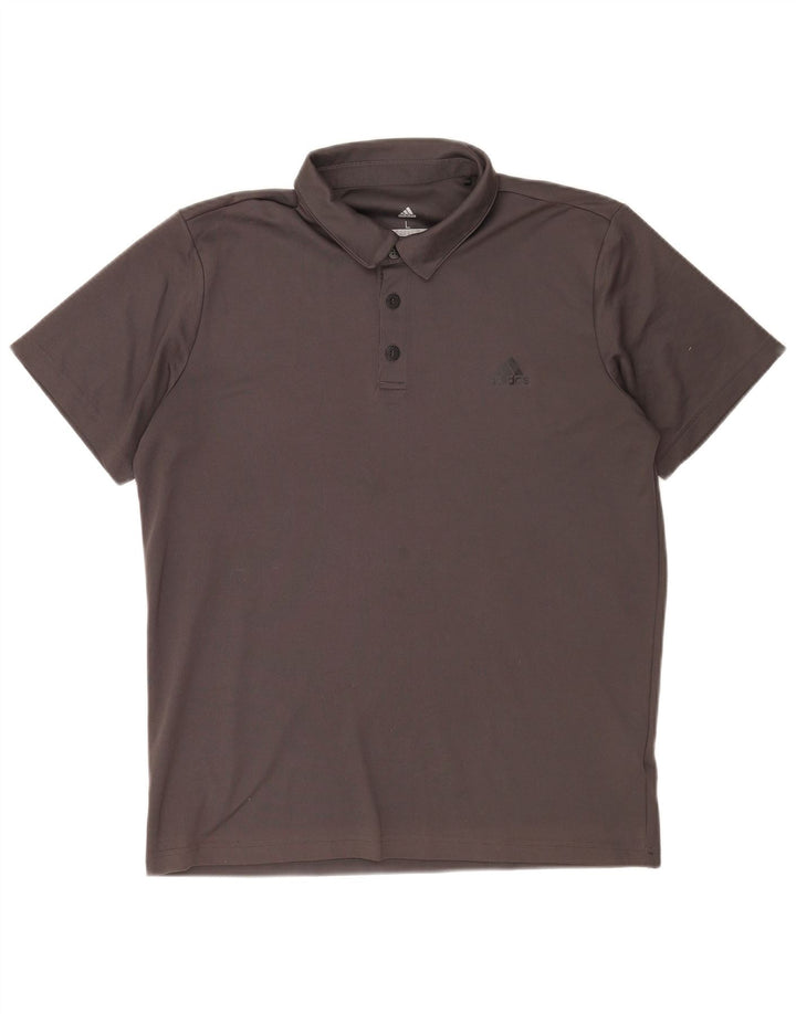 Tricou polo ADIDAS Climalite pentru bărbați, mare, gri din poliester