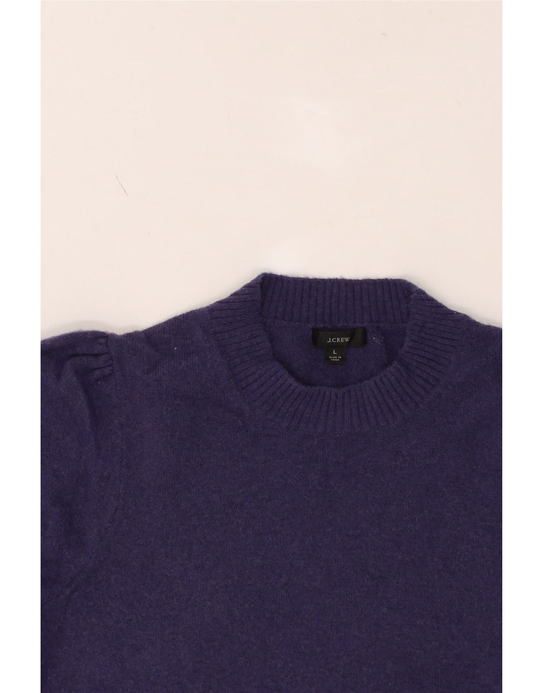 J. CREW Womens Crew Neck Jumper Sweater UK 16 Large Purple Polyamide Vintage J. Crew and Second-Hand J. Crew from Messina Hembry 