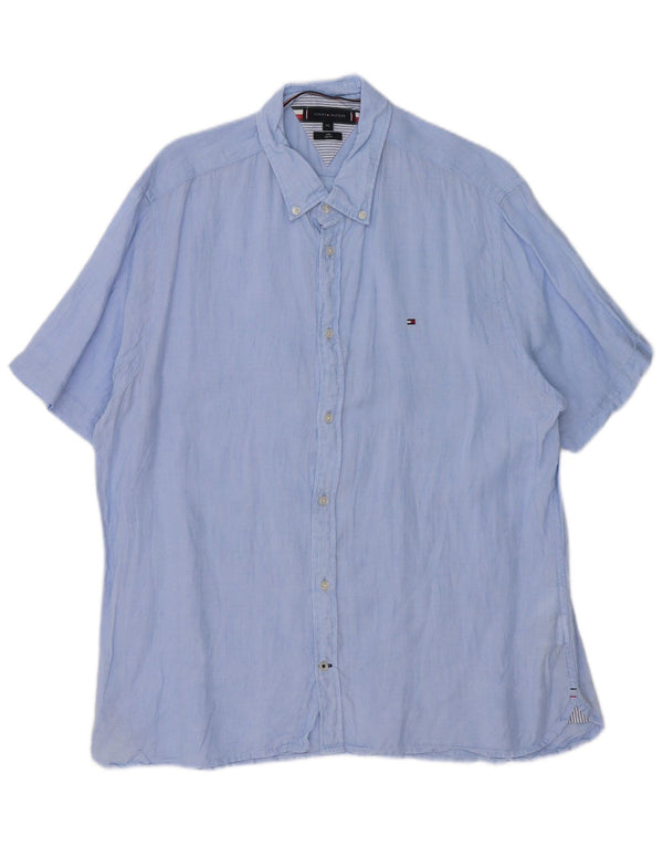 Cămașă slim cu mânecă scurtă Tommy Hilfiger pentru bărbați, 2XL, in albastru