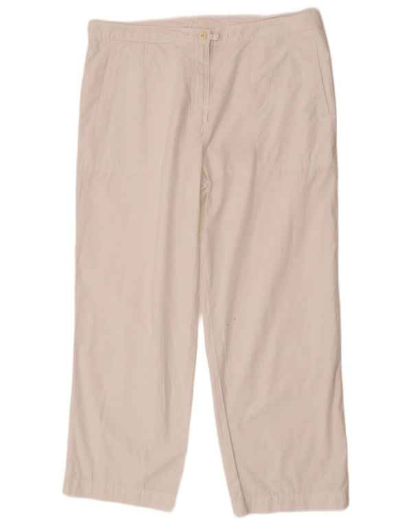 Pantaloni chino drepti pentru femei Marks & Spencer UK 14 Large W34 L26 White