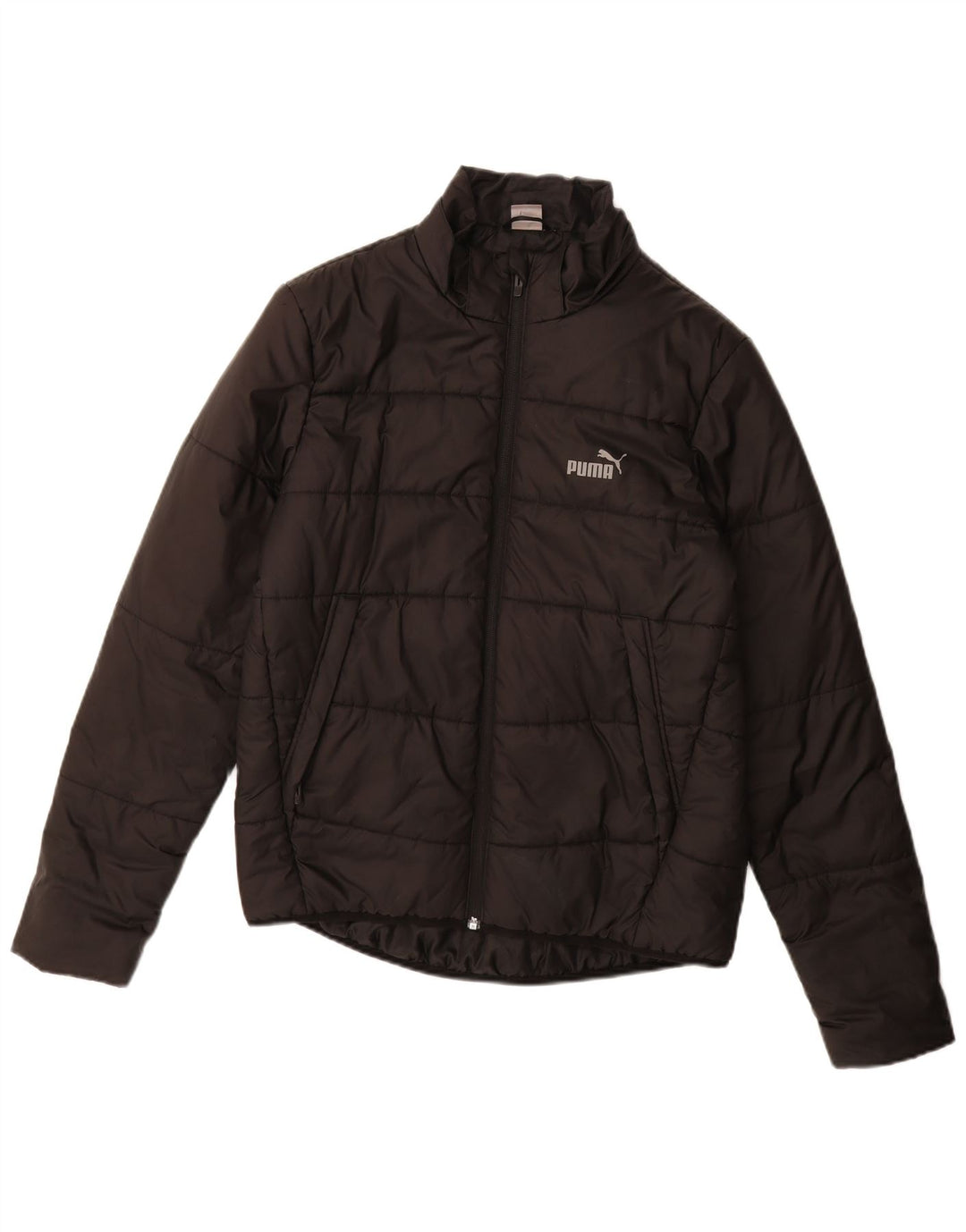 Jachetă căptușită Puma pentru băieți 15-16 ani, poliester negru