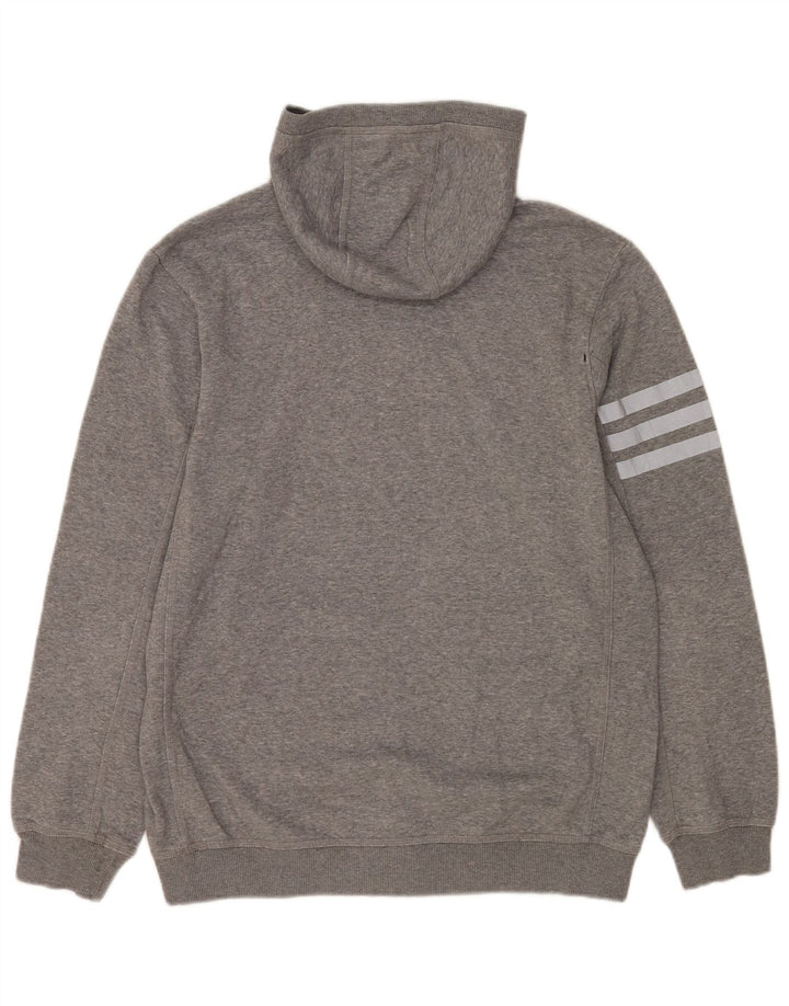 Pulover Adidas pentru bărbați, bumbac cu pete, gri mediu