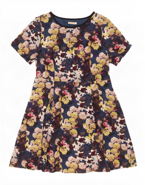 Rochie A-Line pentru femei Monsoon UK 18 XL Albastru Bumbac Floral