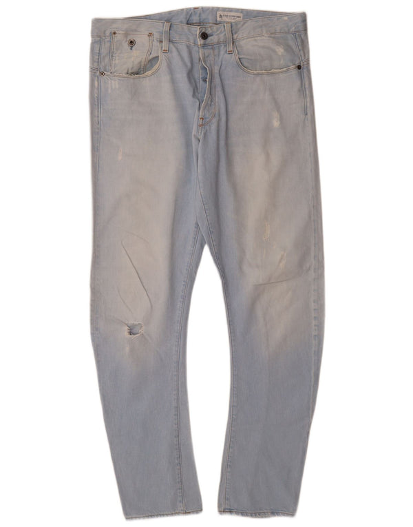 Blugi G-Star pentru bărbați distressed Banana Slim W35 L36 Bumbac albastru