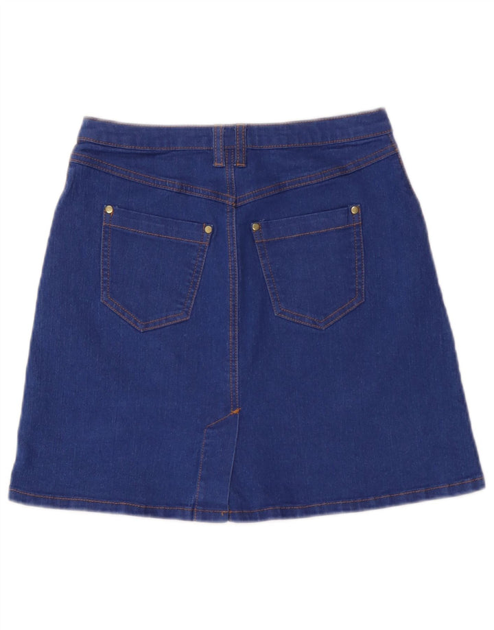 Mini fustă de blugi Topshop pentru femei UK 8 Small W26 Blue Poliester