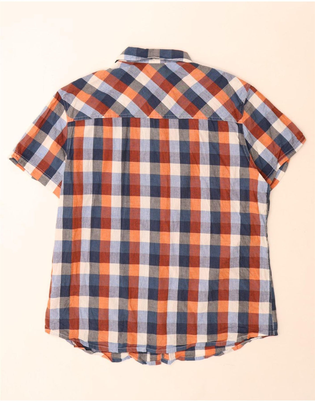 Cămașă cu mânecă scurtă pentru bărbați Mountain Warehouse 2XL, bumbac cu carouri multicolore