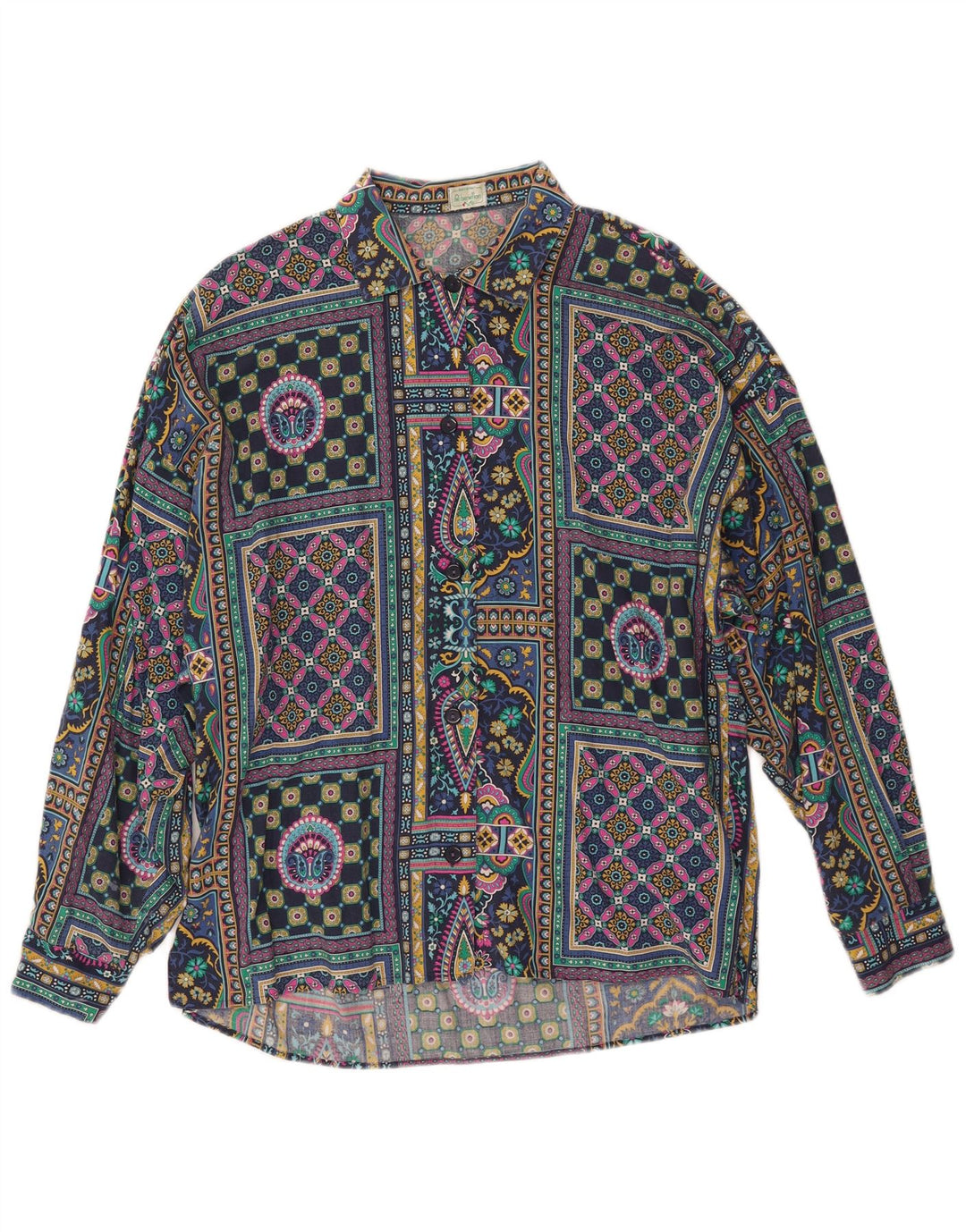 Cămașă supradimensionată pentru femei BENETTON IT 44 Medium Multicolor Patchwork
