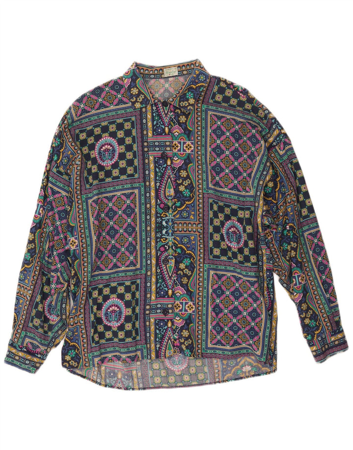 Cămașă supradimensionată pentru femei BENETTON IT 44 Medium Multicolor Patchwork