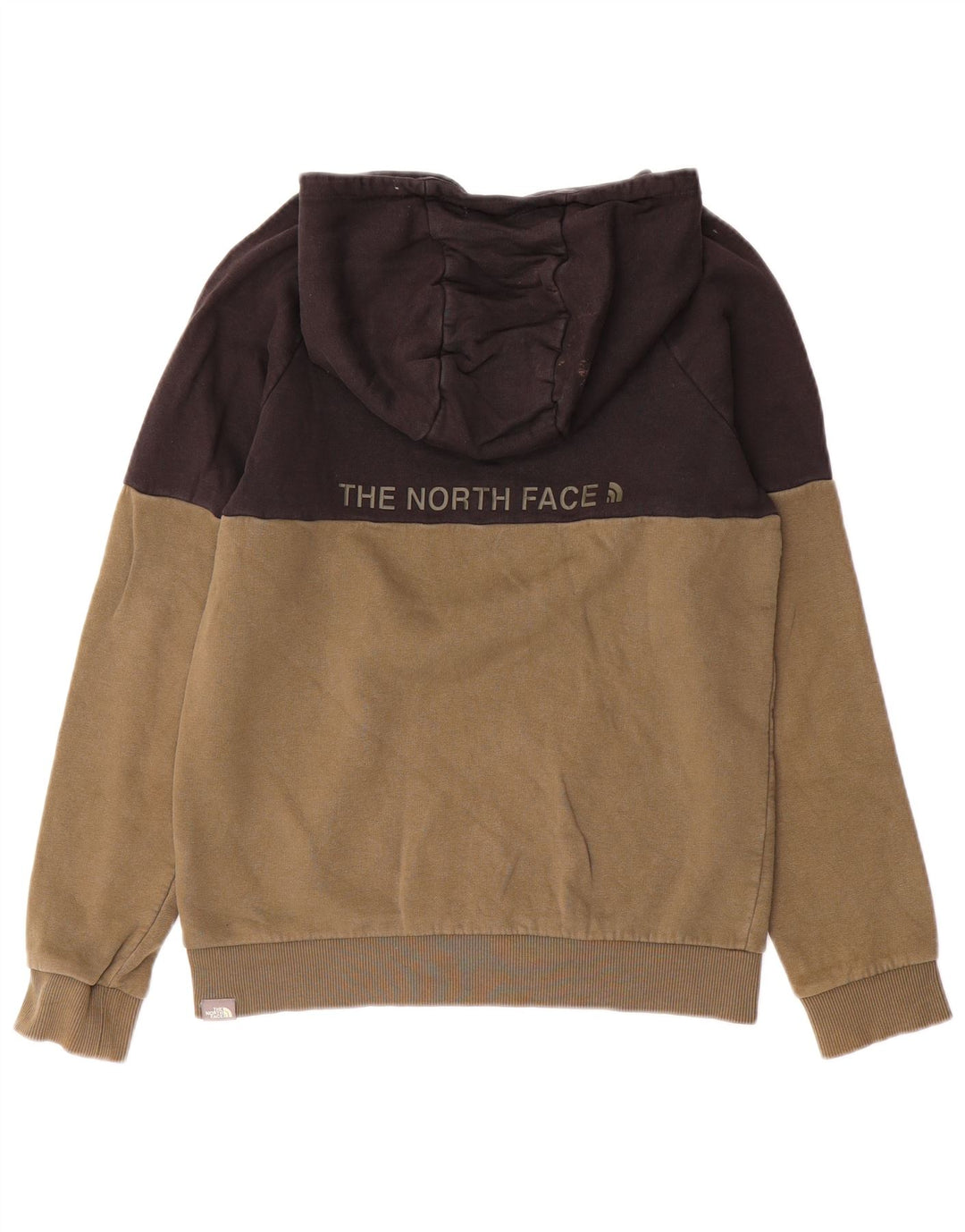 Pulover cu glugă grafic THE NORTH FACE pentru băieți 14-15 ani XL kaki color block