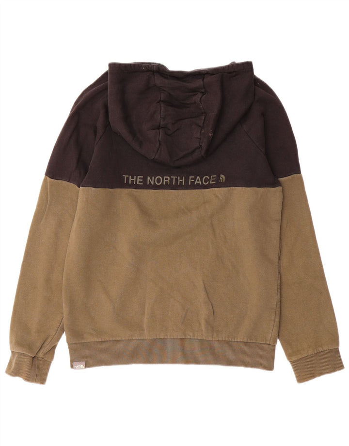 Pulover cu glugă grafic THE NORTH FACE pentru băieți 14-15 ani XL kaki color block