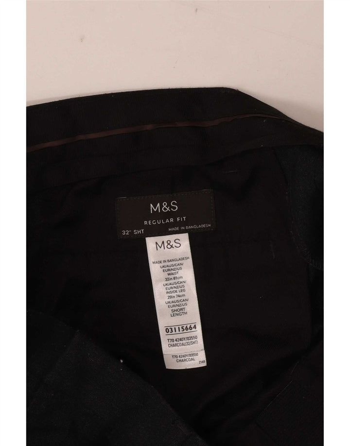 Pantaloni chino drepți pentru bărbați Marks & Spencer W32 L29 gri pete
