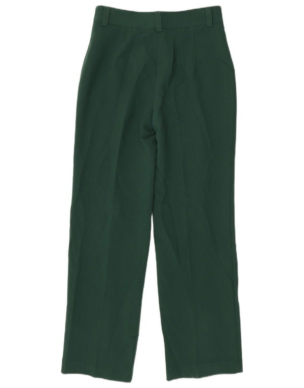 Pantaloni casual drepti pentru femei Zara Mediu L28 L32 Poliester verde