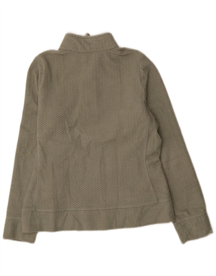 Pulover pentru femei Marks & Spencer, cu fermoar, cu gât, UK 12 Medium Khaki