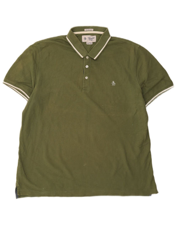 Tricou polo pentru bărbați Penguin Heritage Slim Fit XL, bumbac kaki