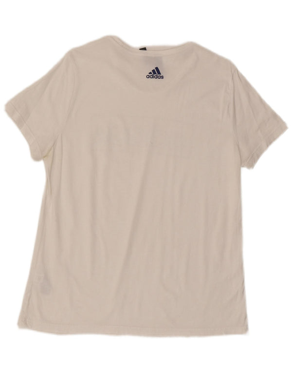 Tricou grafic Adidas pentru femei Top UK 20/22 XL Bumbac alb