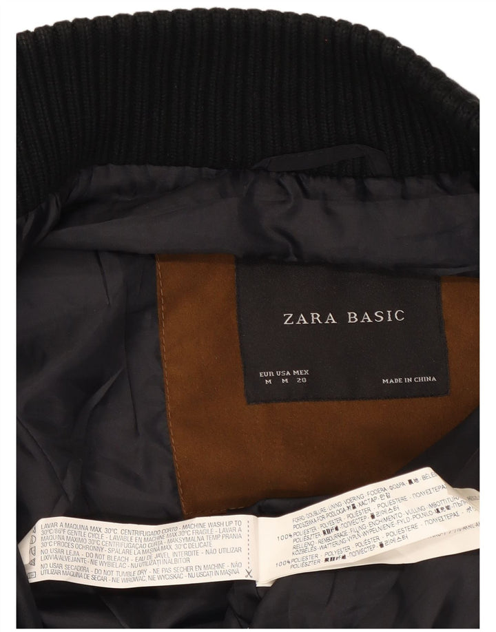 Gilet matlasat pentru femei Zara UK 12 Medium Black Colorblock Poliester