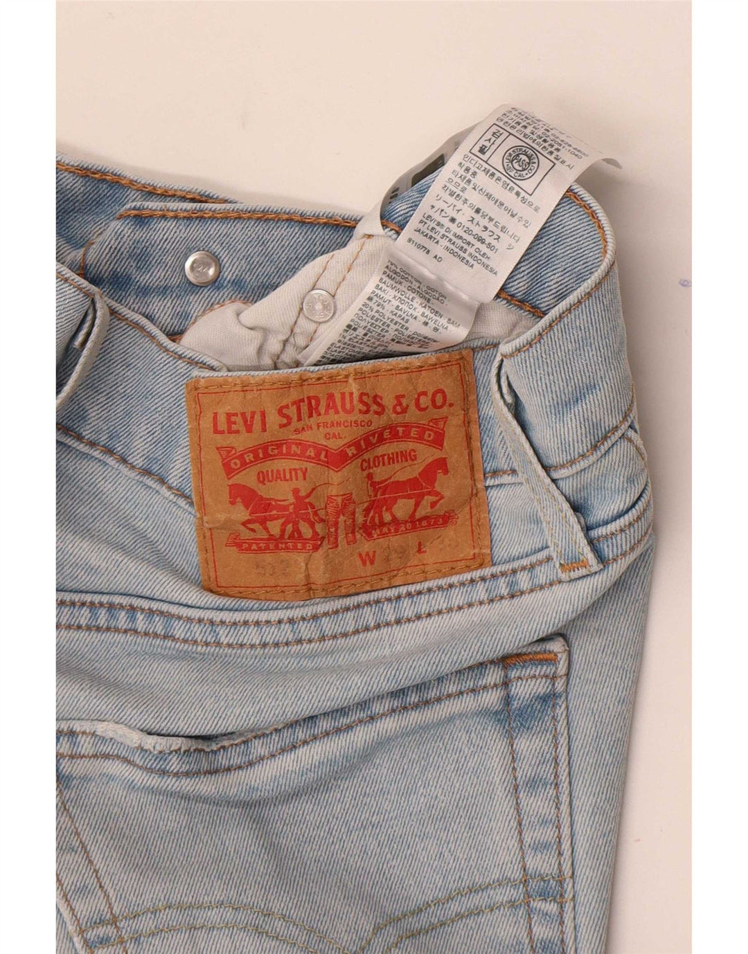 Blugi conici pentru bărbați Levi's 502 W29 L30 Bumbac albastru