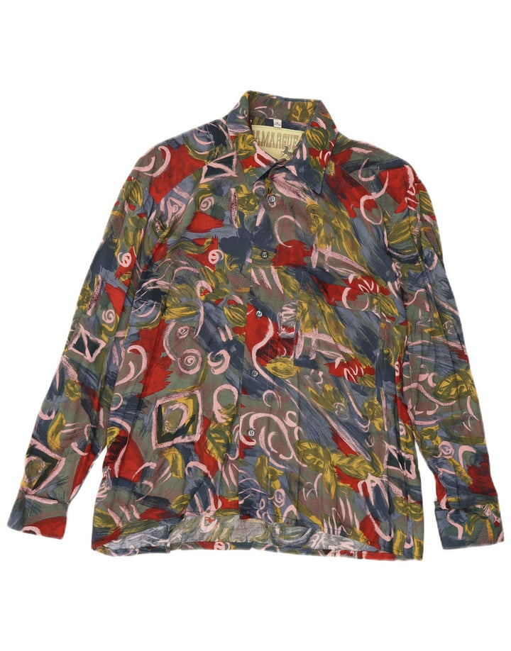 Cămașă Camargue pentru bărbați cu model abstract Mărimea 37/38 Viscoză mică, multicoloră