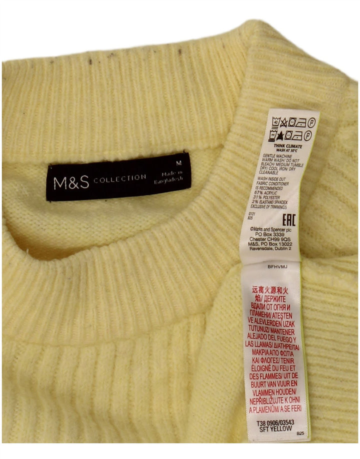 Pulover pentru femei Marks & Spencer cu decolteu rotund UK 14 Galben mediu acrilic