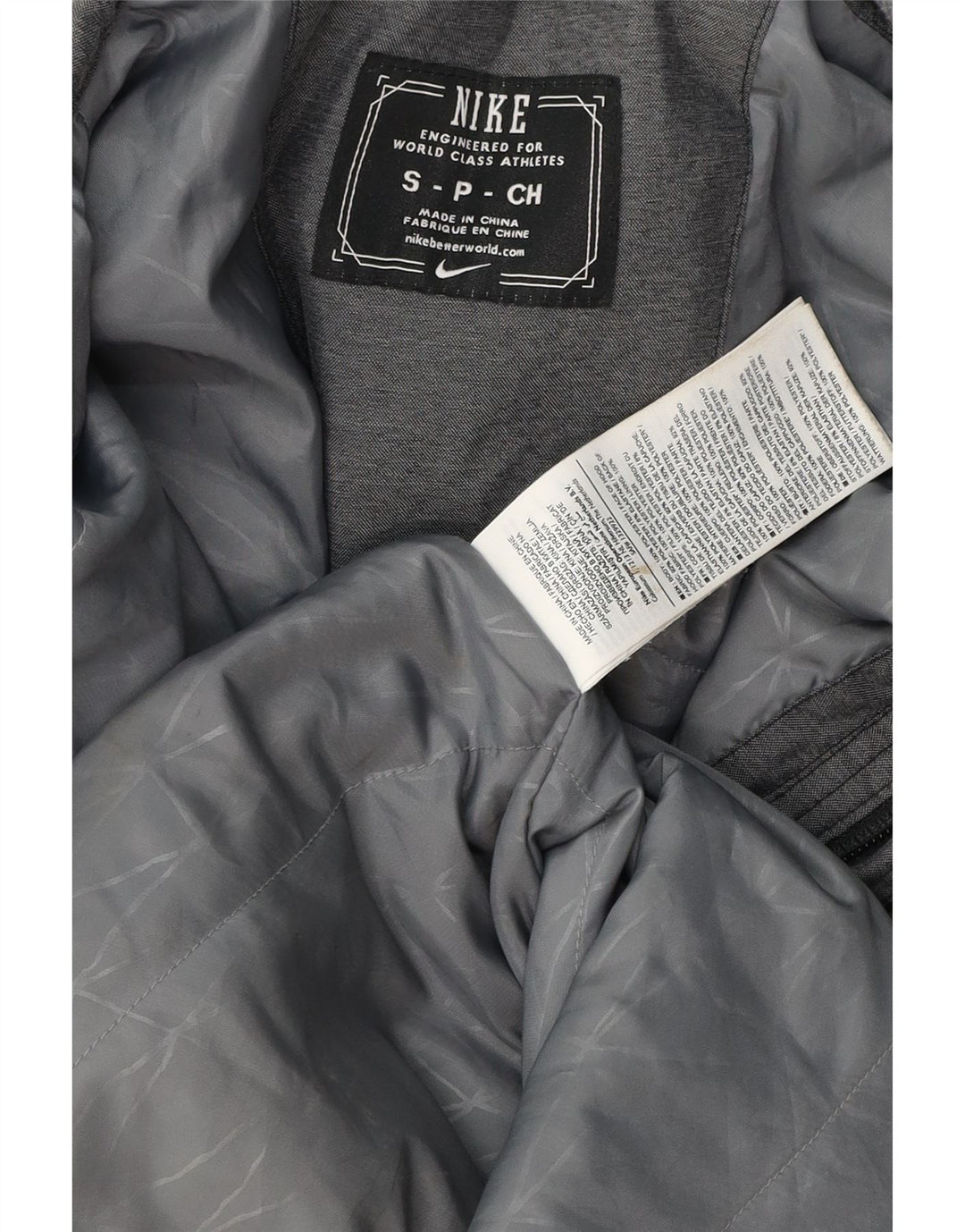 Jachetă de vânt cu glugă pentru bărbați Nike UK 36, Gri mic, poliester color bloc