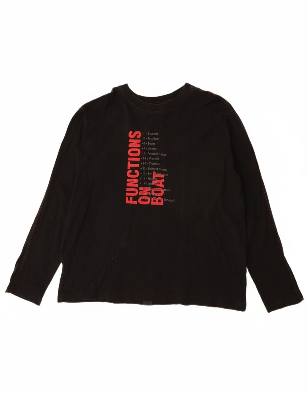 Murphy & Nye Top grafic pentru bărbați cu mânecă lungă 2XL bumbac negru