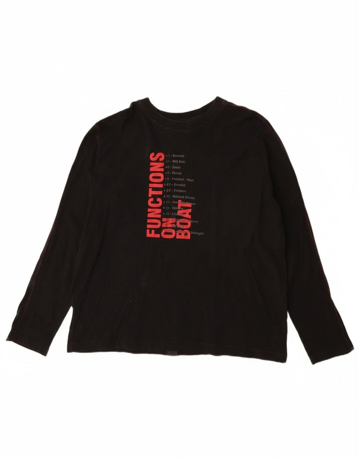 Murphy & Nye Top grafic pentru bărbați cu mânecă lungă 2XL bumbac negru