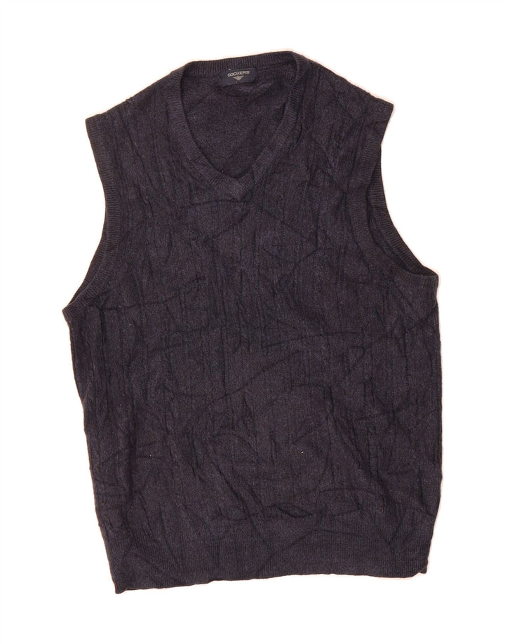 DOCKERS Mens Vest Tank Top Medium Navy Blue Vintage Dockers and Second-Hand Dockers from Messina Hembry 
